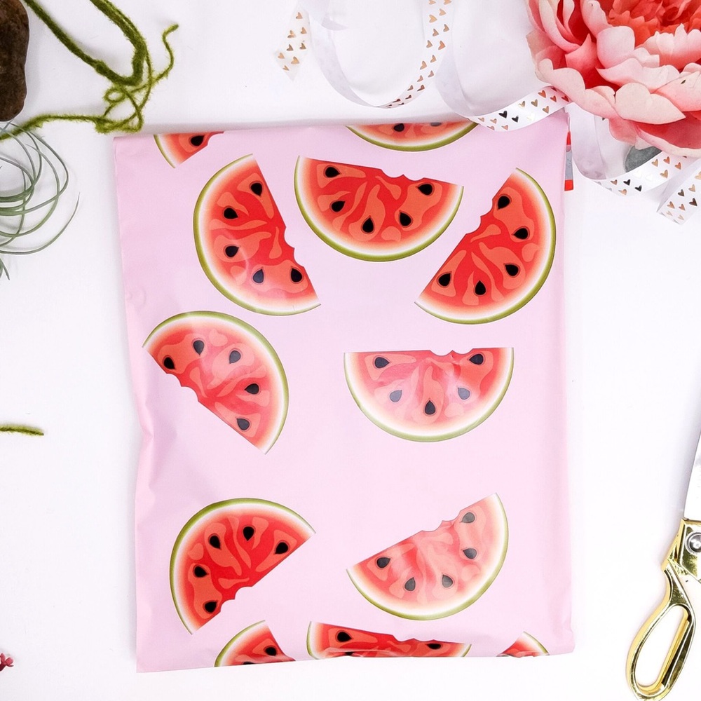 50 10X13  Watermelon Poly Mailers CLEARANCE - Picture 7 of 8